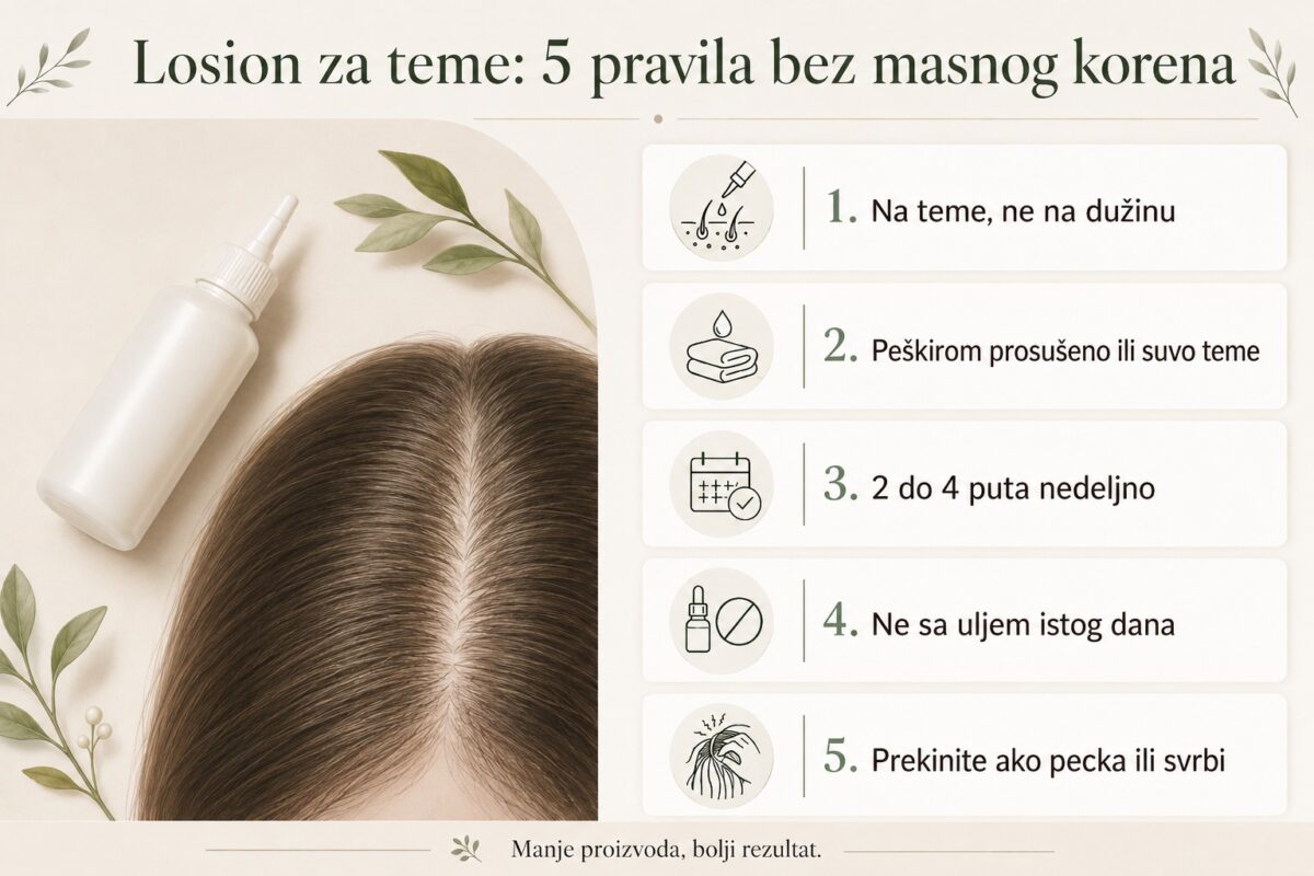 losion za kosu koji se ne ispira infografik