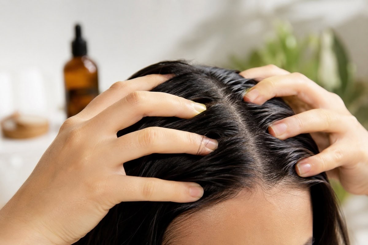 scalp oiling - uljenje temena rutina